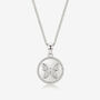 Gold Or Silver Butterfly Coin Necklace, thumbnail 5 of 6