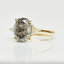 Oval Salt And Pepper Diamond Engagement Ring, thumbnail 3 of 3