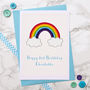 'Rainbow' Handmade 2nd Birthday Card, thumbnail 1 of 5