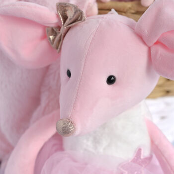 Personalised Pink Ballerina Mouse Soft Toy, 2 of 5