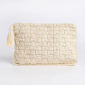 Basketweave Clutch Bag Easy Crochet Kit, 3 of 8