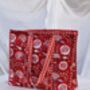 Red Floral Tote Bag, thumbnail 1 of 2