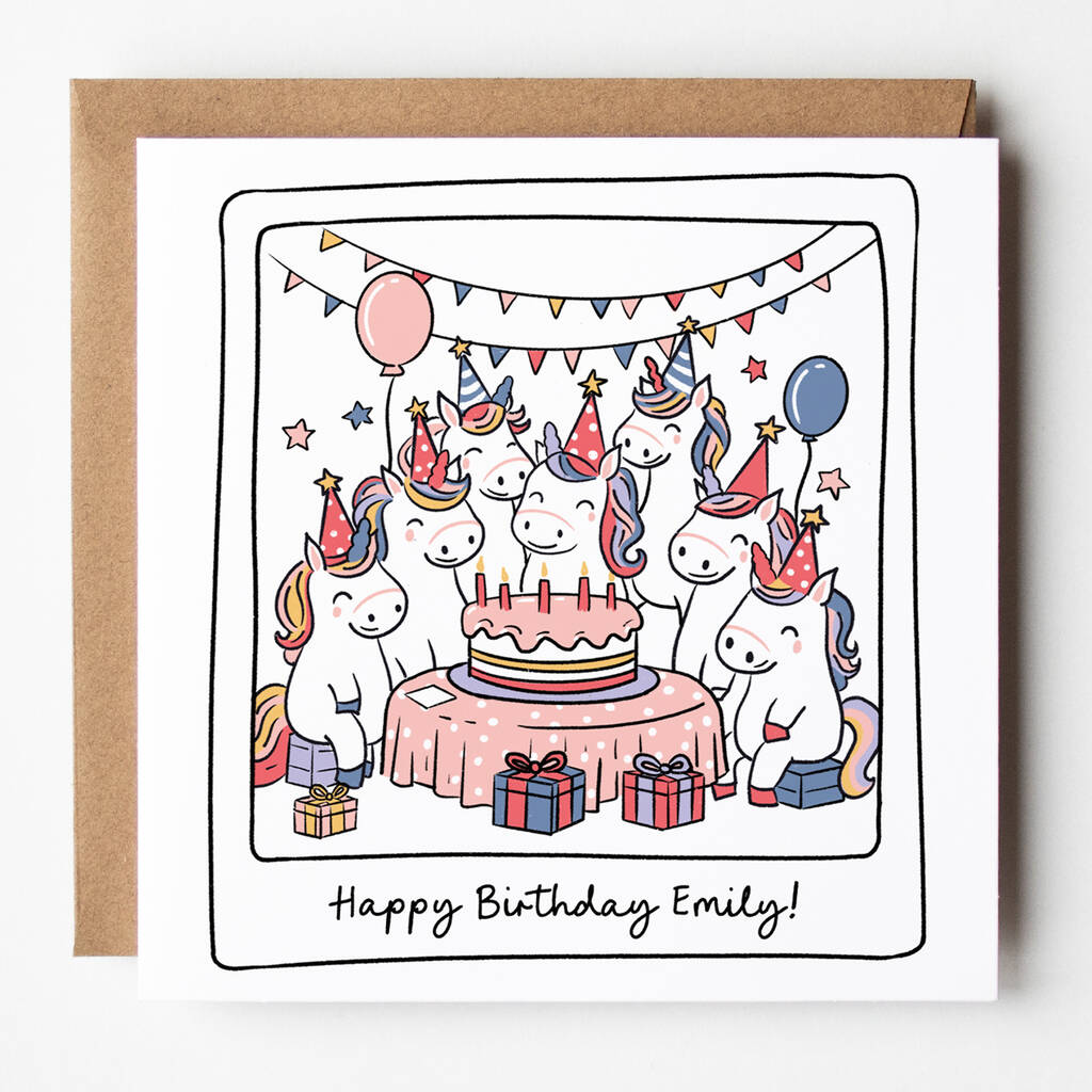 Personalised Unicorn Birthday Card, 1 of 6