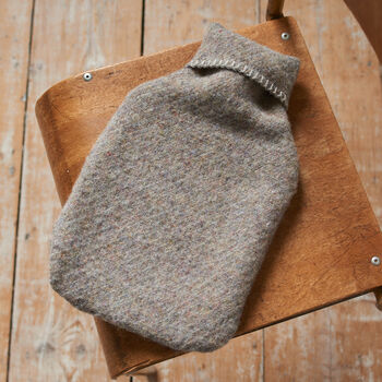 Recycled Wool Hot Water Bottle Blanket Stitched Detail, 11 of 11
