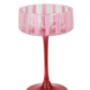 A Pair Of Pink Striped Cocktail Coupes, thumbnail 3 of 3