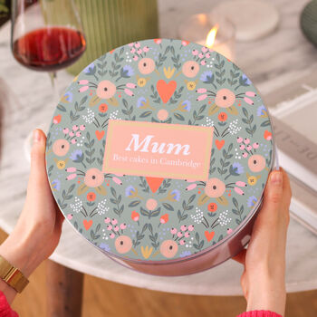 Personalised Floral Cake Tin Baking Gift For Her, 2 of 7