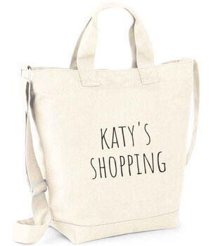 Personalised Any Text Canvas Tote Bag, 4 of 4