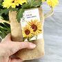 Happy Sunflower Jute Bag Grow Set, thumbnail 4 of 6