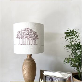 Nearly There Trees Embroidered Lampshade, 2 of 5