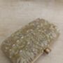Gold Handcrafted Embroidered Rectangular Clutch Purse, thumbnail 5 of 7