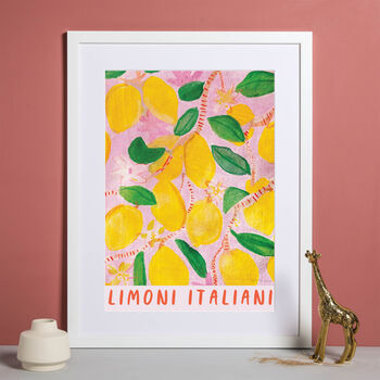 Italian Lemons Art Print Watercolour Italy Food Poster, 2 of 10