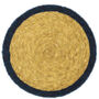 Coloured Trim Natural Round Grass Placemat, thumbnail 5 of 9