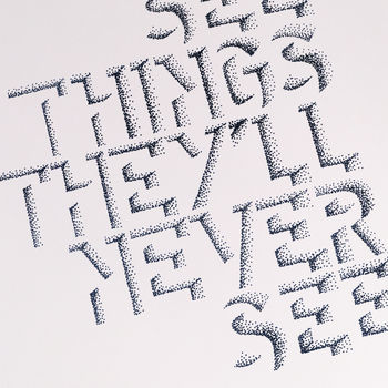'We See Things' Oasis Lyrics Typography Print, 3 of 7