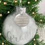 Personalised Feathers Appear Glass Memorial Bauble, thumbnail 2 of 5