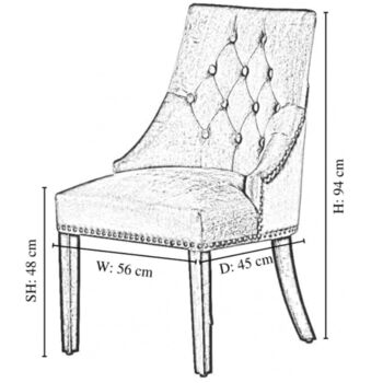 Velvet Tufted Dining Chair: Dark Grey Upholstered, 9 of 10