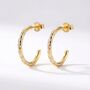 Gold White Topaz Gemstone Seren Hoops, thumbnail 1 of 6