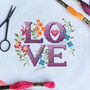 Love Four Letter Floral Modern Cross Stitch Kit, thumbnail 2 of 2