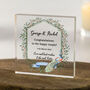 Personalised Wedding Congratulations Acrylic Block Gift, thumbnail 1 of 2