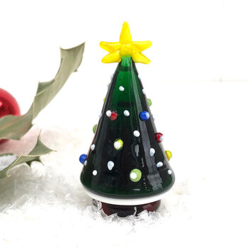 Handblown Christmas Glass Tree, 2 of 6