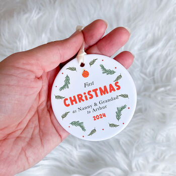 Christmas Ceramic Ornament As Nanny And Grandad, 4 of 7