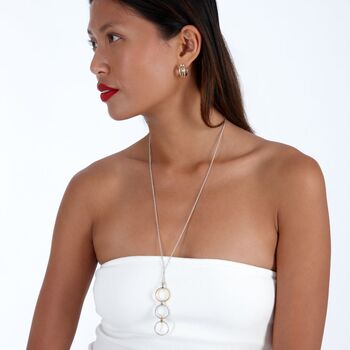 Triple Hula Multi Finish Long Pendant, 5 of 5