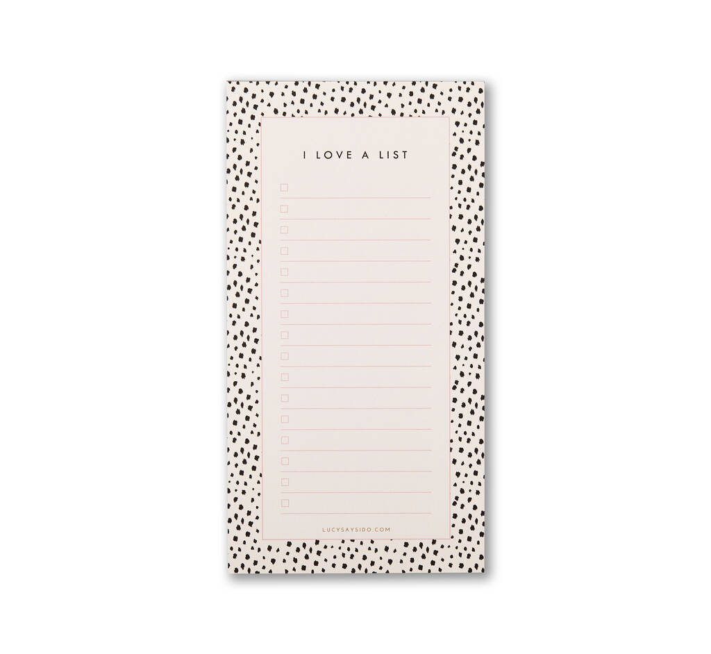 To Do List Notepad Dalmatian Mini Print Pattern Jotter, 1 of 7