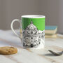 Oxford Bone China Mug 'Radcliffe Camera' Green, thumbnail 4 of 4