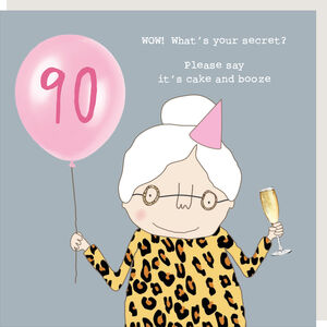 90th Birthday Girl Secret Card By Rosie Made A Thing