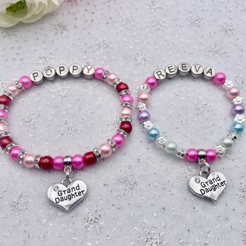 Personalised Granddaughter Charm Bracelet, Great Granddaughter Gift, 2 of 12