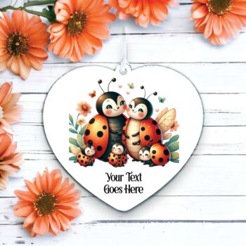 Personalised Cute Ladybird Family Love Decoration, 2 of 2