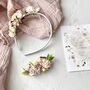 Blush Pink And Ivory Flower Girl Crown, thumbnail 4 of 8