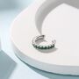 Sterling Silver Emerald Green Cz Ear Cuff, thumbnail 1 of 10