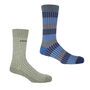 Chord Blue And Recycled Ribbed Grey Men's Socks Bundle, thumbnail 1 of 5