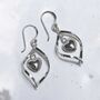 Sterling Silver Twisted Heart Earrings, thumbnail 4 of 5