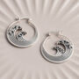 Sterling Silver Great Wave Hoops, thumbnail 3 of 5