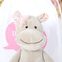 Plush Ballerina Hippo And Personalised Gift Bag, thumbnail 3 of 5