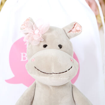 Plush Ballerina Hippo And Personalised Gift Bag, 3 of 5