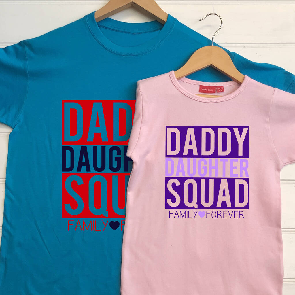 Personalised Daddy And Daughter Squad T Shirt Set, 1 of 8
