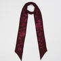 Floral Bohemian Embroidered Burgundy Scarf, thumbnail 1 of 4