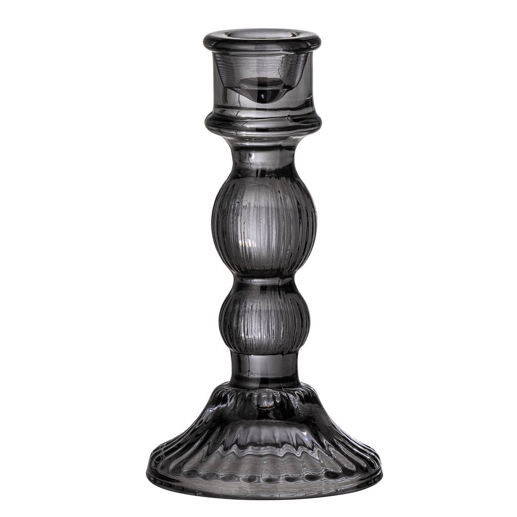 Black Glass Candlestick By ACE + MILLER