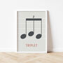 Triplet Note Print | Music Theory Poster, thumbnail 4 of 10