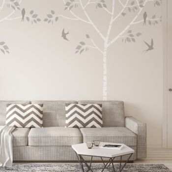 Birch Tree And Swallows Stencil Pack, 6 of 8