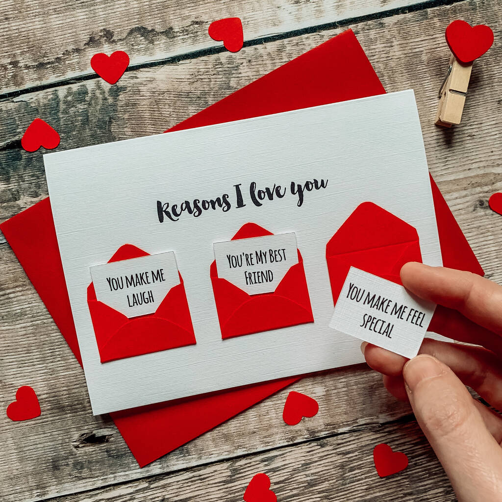 Personalised Reasons I Love You Love Letter Card By Ruby Wren Designs