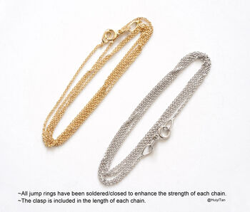 14ct Gold Cable Chain Necklace, Yellow Or White Gold, 3 of 3