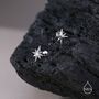 Sterling Silver Tiny Starburst Stud Earrings, thumbnail 2 of 11