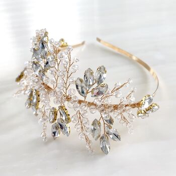 Gold Crystal Side Headpiece, 5 of 7