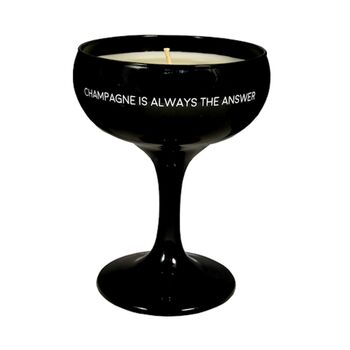 Scented Soy Candle In A Champagne Glass With A Quote, 4 of 7