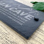 Personalised Tools Dad's Man Cave Slate Wall Sign 25 X 15cm, thumbnail 2 of 8