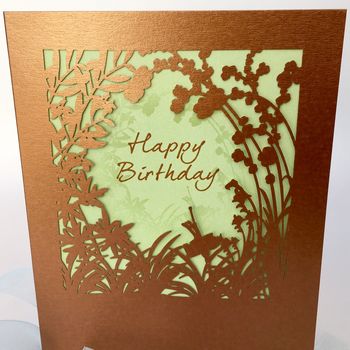 Birthday Delicate Cut Green Card, 2 of 2