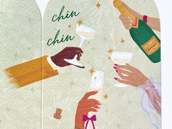 Champagne Chin Chin Card, 3 of 7